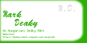 mark deaky business card